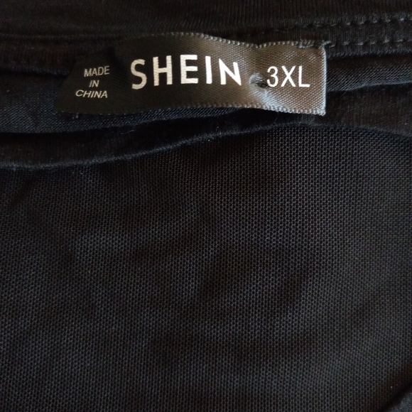 Shein 3X short sleeve women's black top - Picture 4 of 4